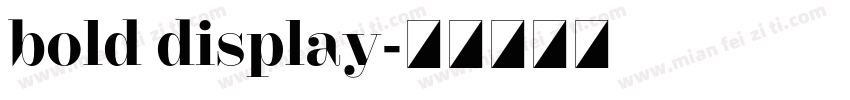 bold display字体转换